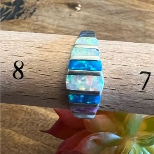 Opal inlay ring size 7